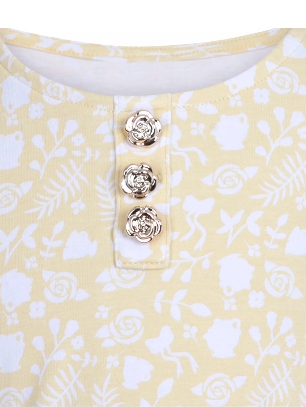 Disney Yellow Floral Print Ruffle Dress for Girls - Picture 3 of 7